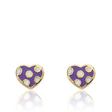 LMTS-Heart Stud Earrings - 1 Dozen Asst Colors/Styles